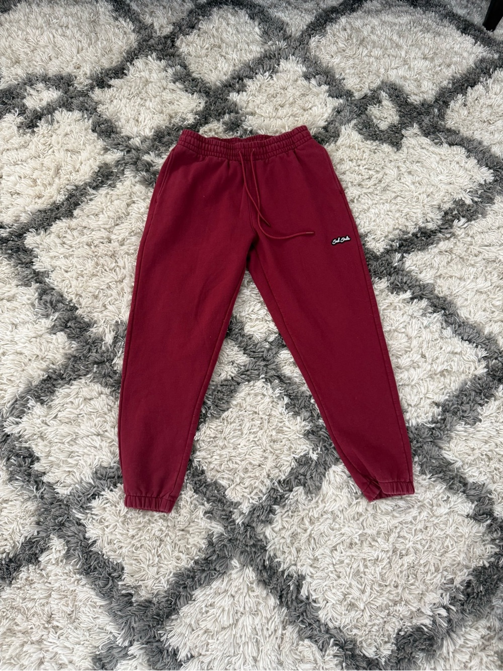 Bad Birdie Men’s Burgundy Jogger Sweatpants